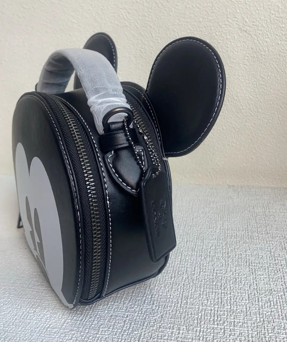 Coach Mickey Mouse Round Cake Bun Crossbody Bag - Picture 8 of 8